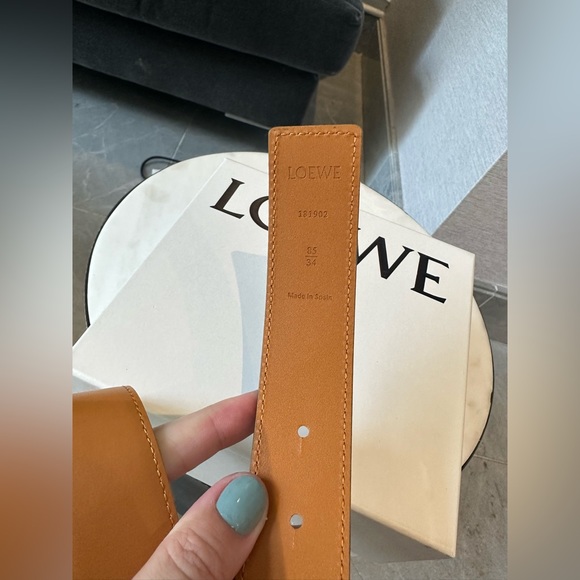 Loewe Canvas Belt Anagram Green Cotton-Blend and Leather Size 85 or EUR 36 - Picture 7 of 13